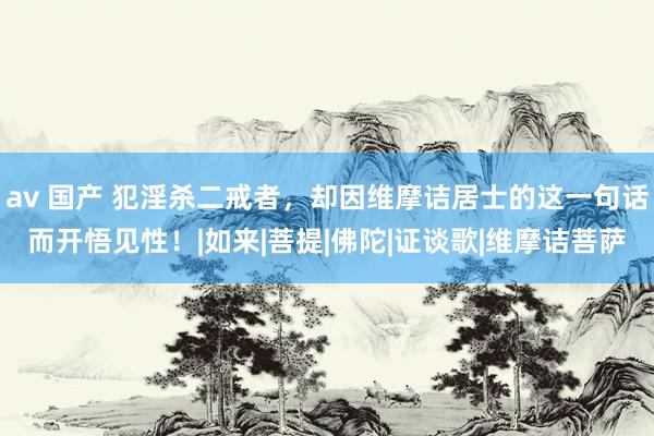 av 国产 犯淫杀二戒者，却因维摩诘居士的这一句话而开悟见性！|如来|菩提|佛陀|证谈歌|维摩诘菩萨