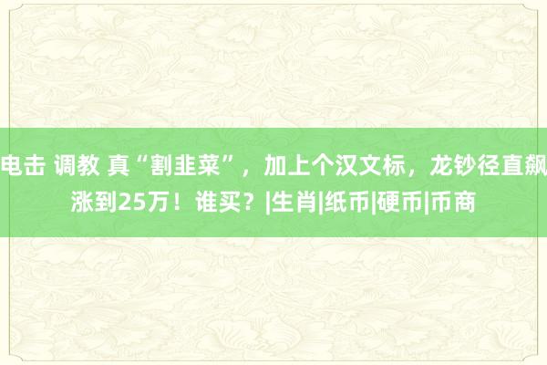 电击 调教 真“割韭菜”，加上个汉文标，龙钞径直飙涨到25万！谁买？|生肖|纸币|硬币|币商