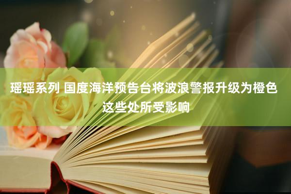 瑶瑶系列 国度海洋预告台将波浪警报升级为橙色 这些处所受影响